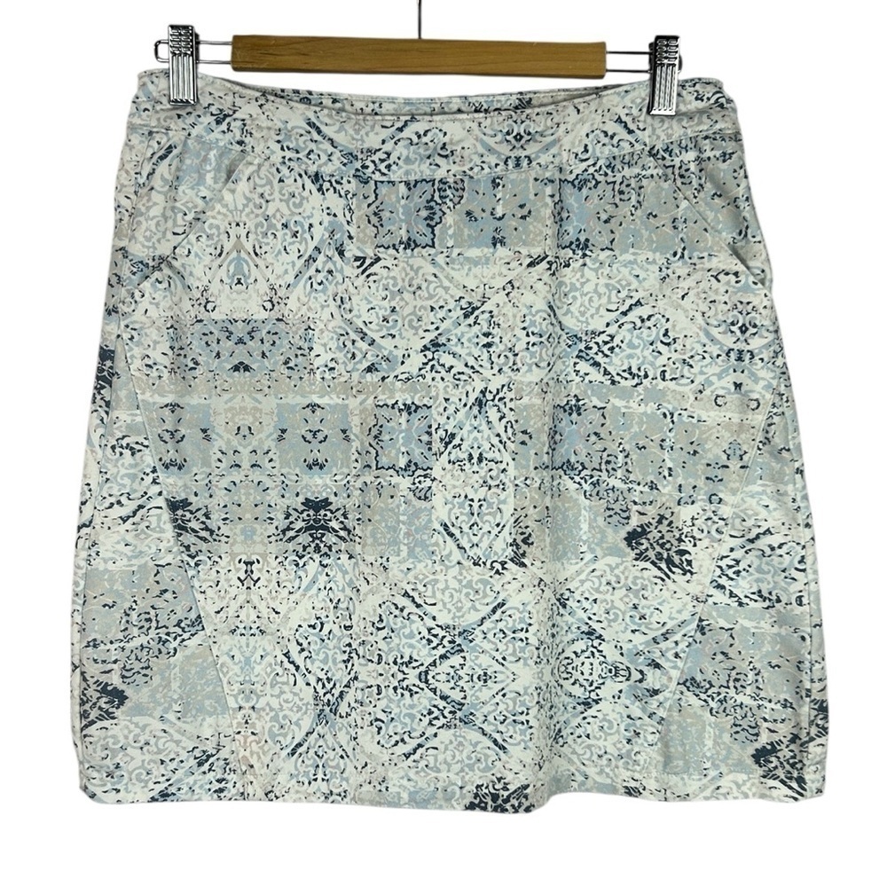 Jac Dale Sporty Athleisure Cotton Blend Pockets Golf Skort Size 10 Grey Blue
